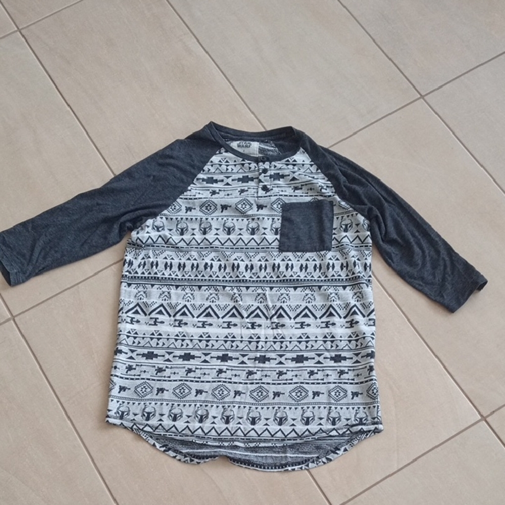 Star Wars X On the Byas Stormtrooper & Boba Fett Henley Shirt